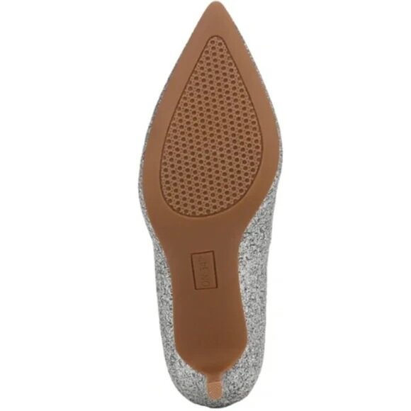 Leather On 34th Womens Jeules Pointed Toe Slip On Pumps Silver 9.5 MSRP $79 - Picture 3 of 4